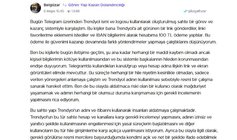 Türkiye vatandaşları, Trendyol'un adının ve itibarının kullanıldığı sofistike bir dolandırıcılık yöntemiyle karşı karşıya