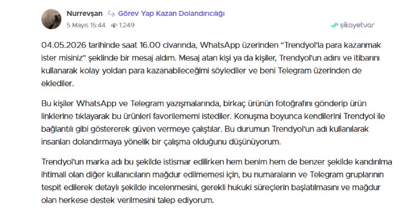 Türkiye vatandaşları, Trendyol'un adının ve itibarının kullanıldığı sofistike bir dolandırıcılık yöntemiyle karşı karşıya